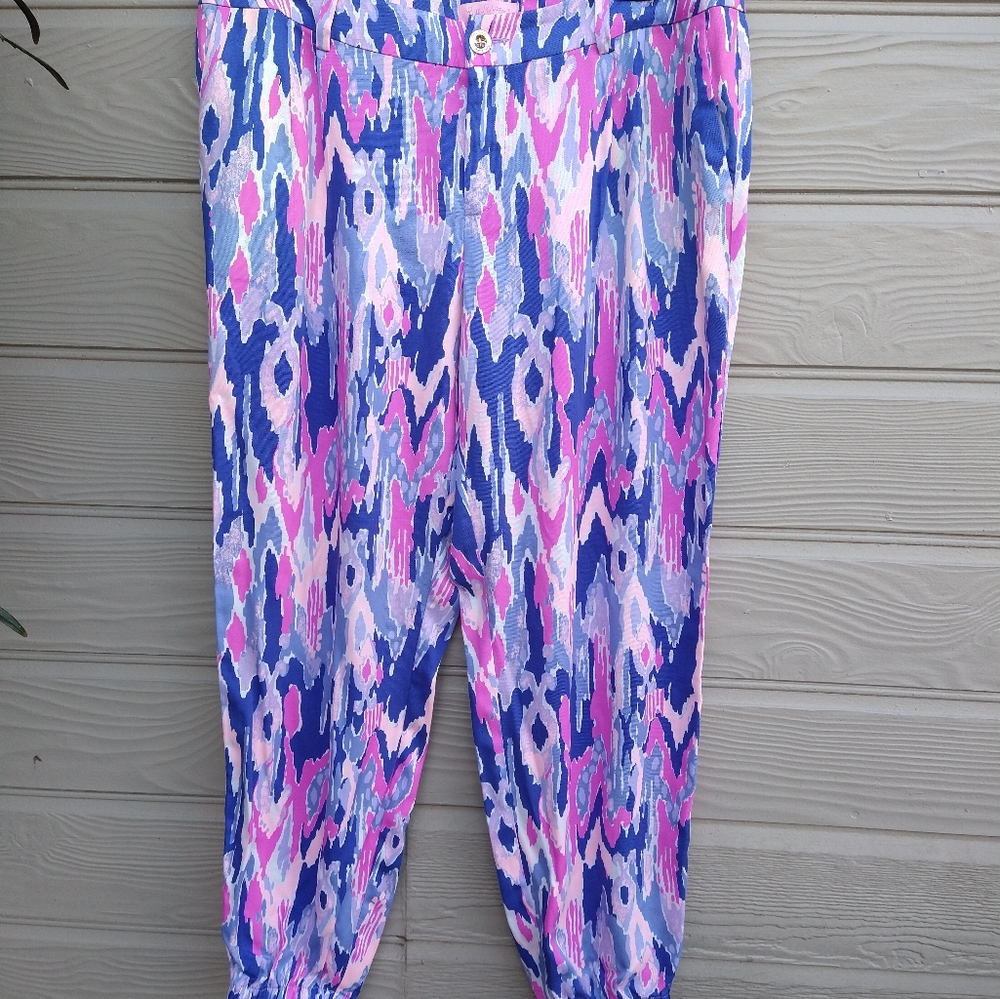 Lilly Pulitzer gathered cuff jogger